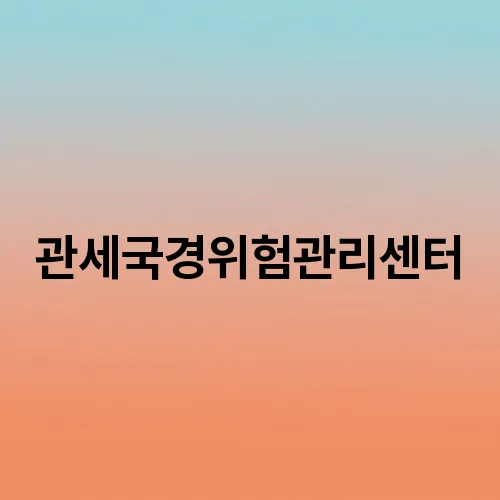 관세국경위험관리센터