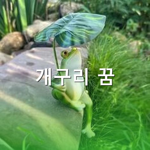 개구리가-바위위에-앉아-자외선을-피하려고-나뭇잎을-우산삼아-들고-여유롭게-앉아있는-모습