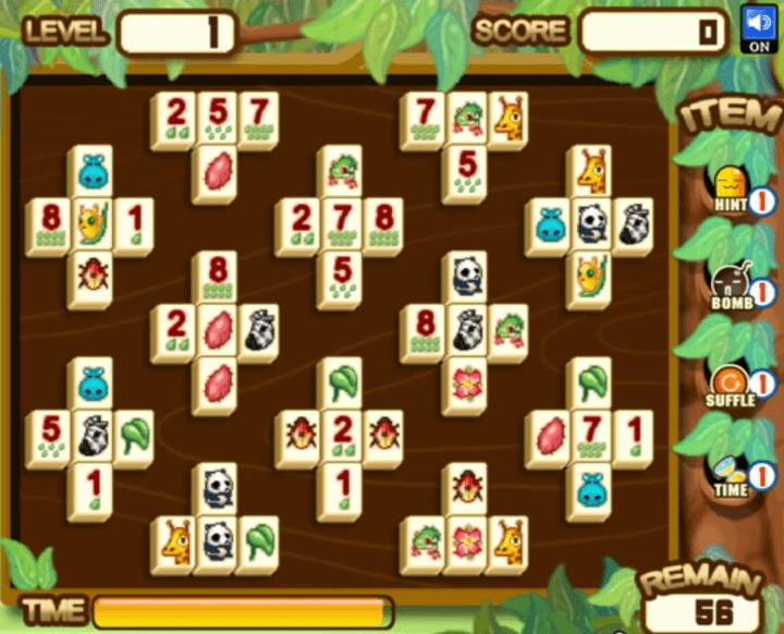 같은동물-맞추기-동물사천성-플래시게임-시작-화면