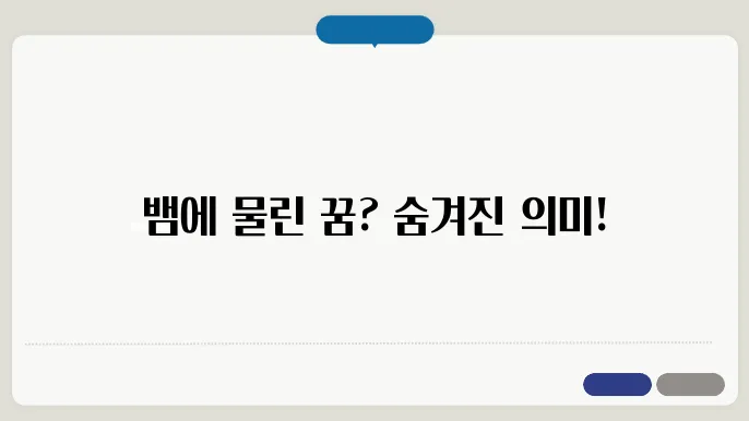 뱀에 물리은 꿈 해몽