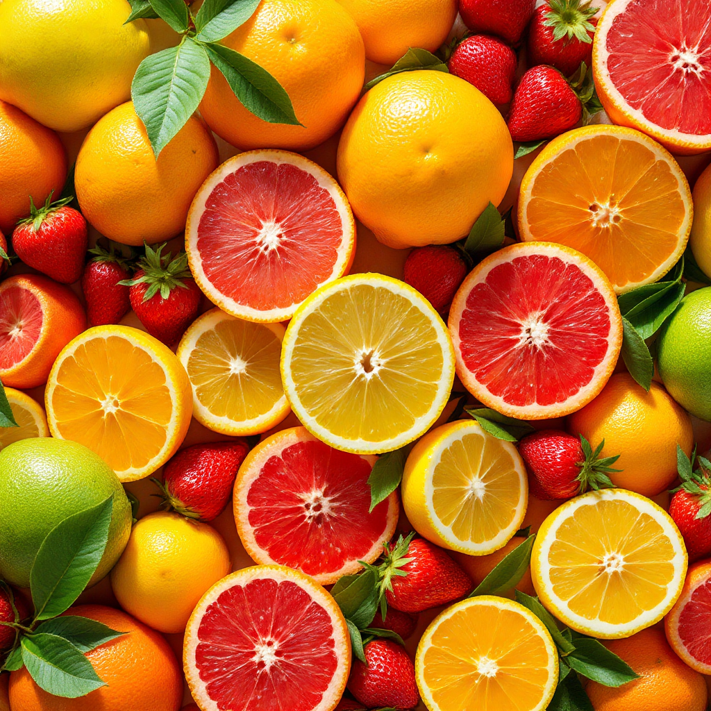 여러 종류의 오렌지를 모아 놓은 이미지