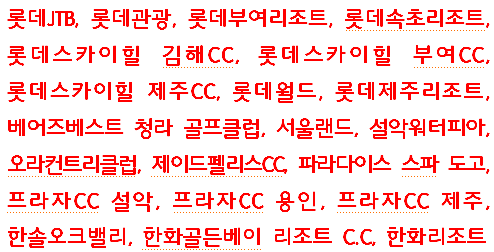 롯데백화점상품권-골프/레저