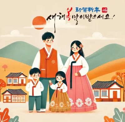 5명-가족-한복-설날-문구