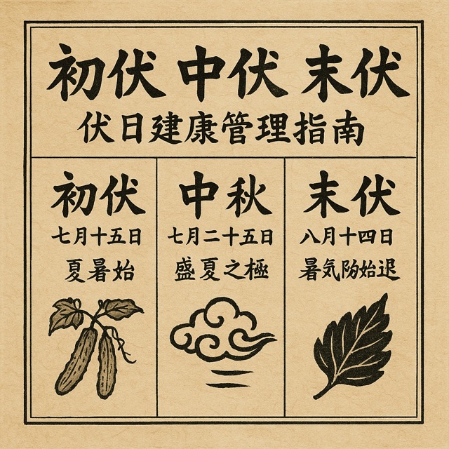 2025년 초복&middot;중복&middot;말복 날짜와 의미를 표현(출처: 자체제작)