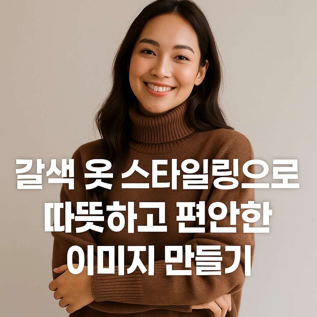 갈색 옷 스타일링으로 따뜻하고 편안한 이미지 만들기