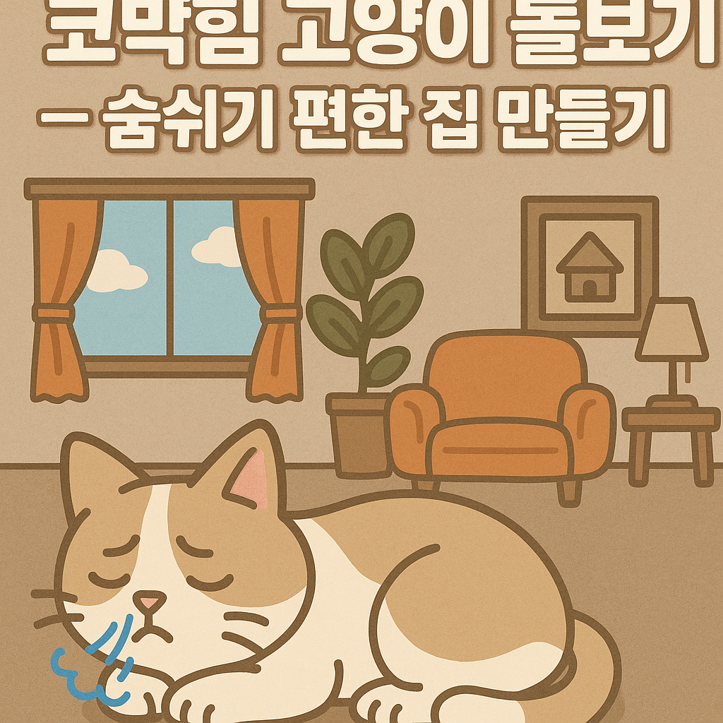 코막힘 고양이 돌보기
