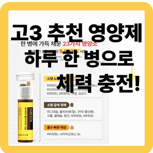 슈어비타, 수험생 집중력 영양제의 숨은 강자?