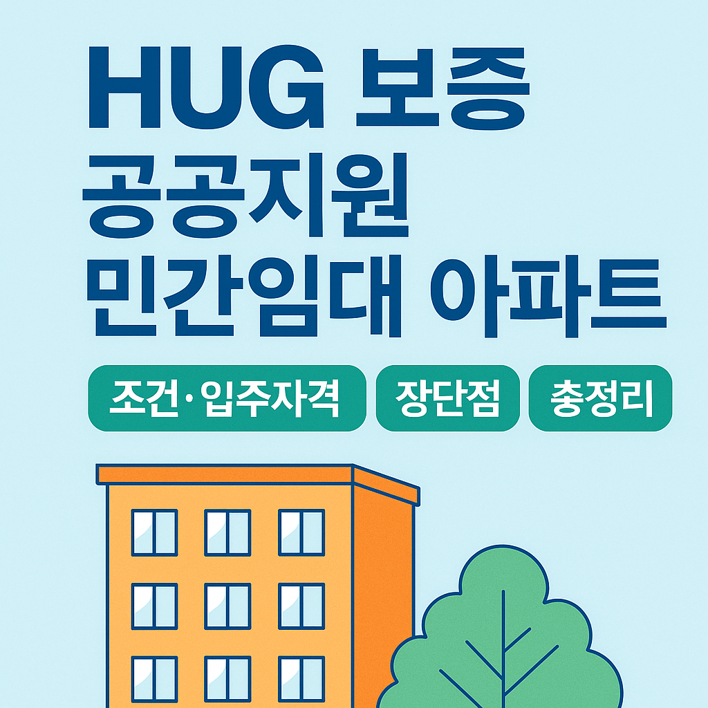HUG 보증 공공지원 민간임대 아파트 총정리｜입주자격&middot;임대료&middot;장단점 2025