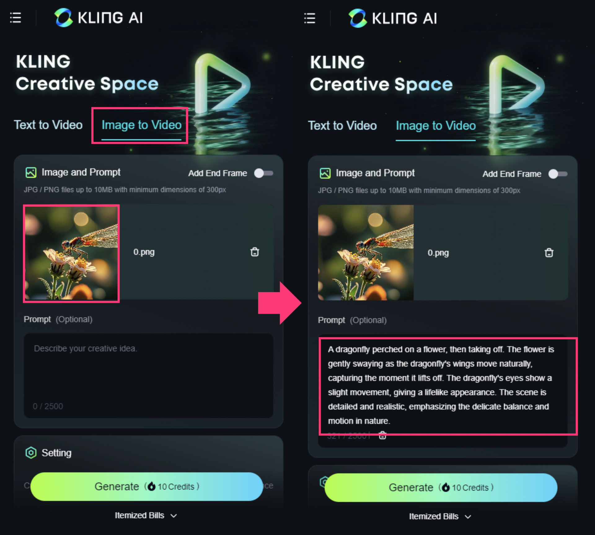 클링AI 텍스트로 이미지를 비디오로 생성