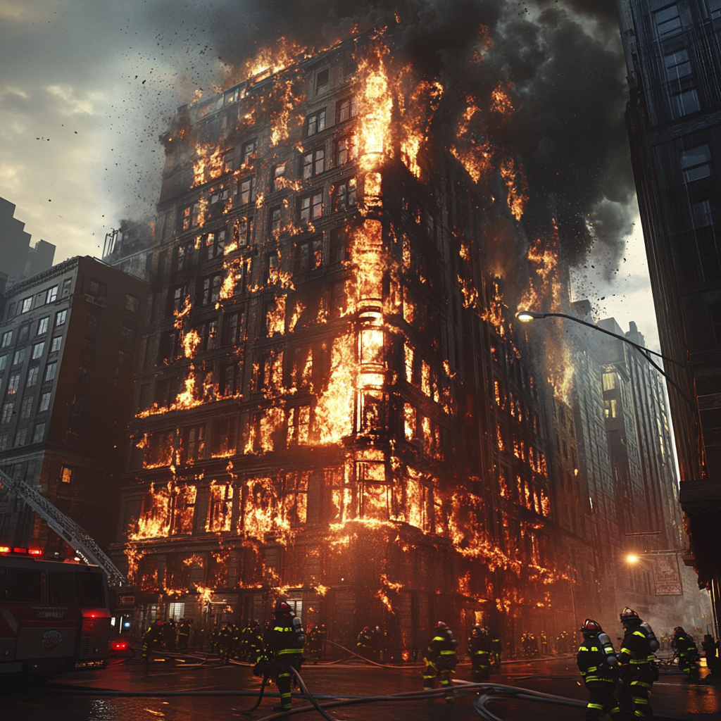 건물에 불 나는 꿈