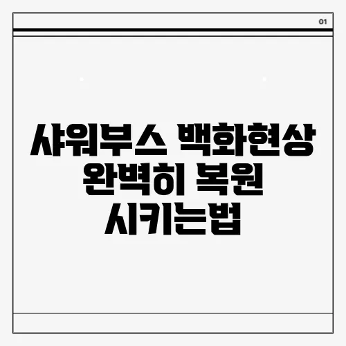 샤워부스 백화현상 완벽히 복원 시키는법