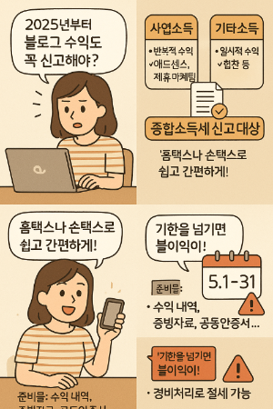 블로그 수익 종합소득세 신고 완전정복 (2025년 최신 가이드)