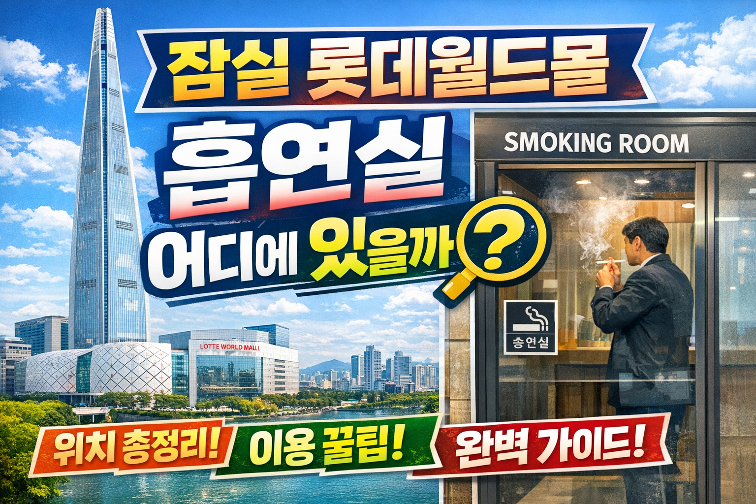 잠실 롯데월드몰 흡연실