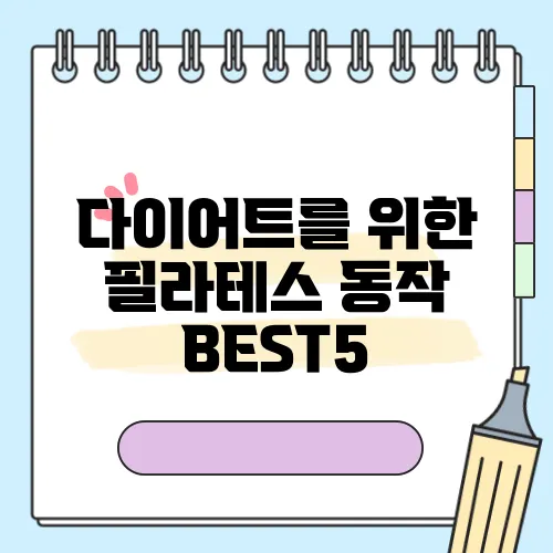 다이어트를 위한 필라테스 동작 BEST5