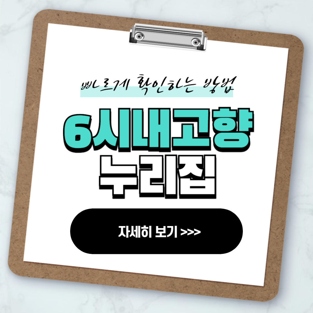 6시 내고향 홈페이지누리집 다시보기