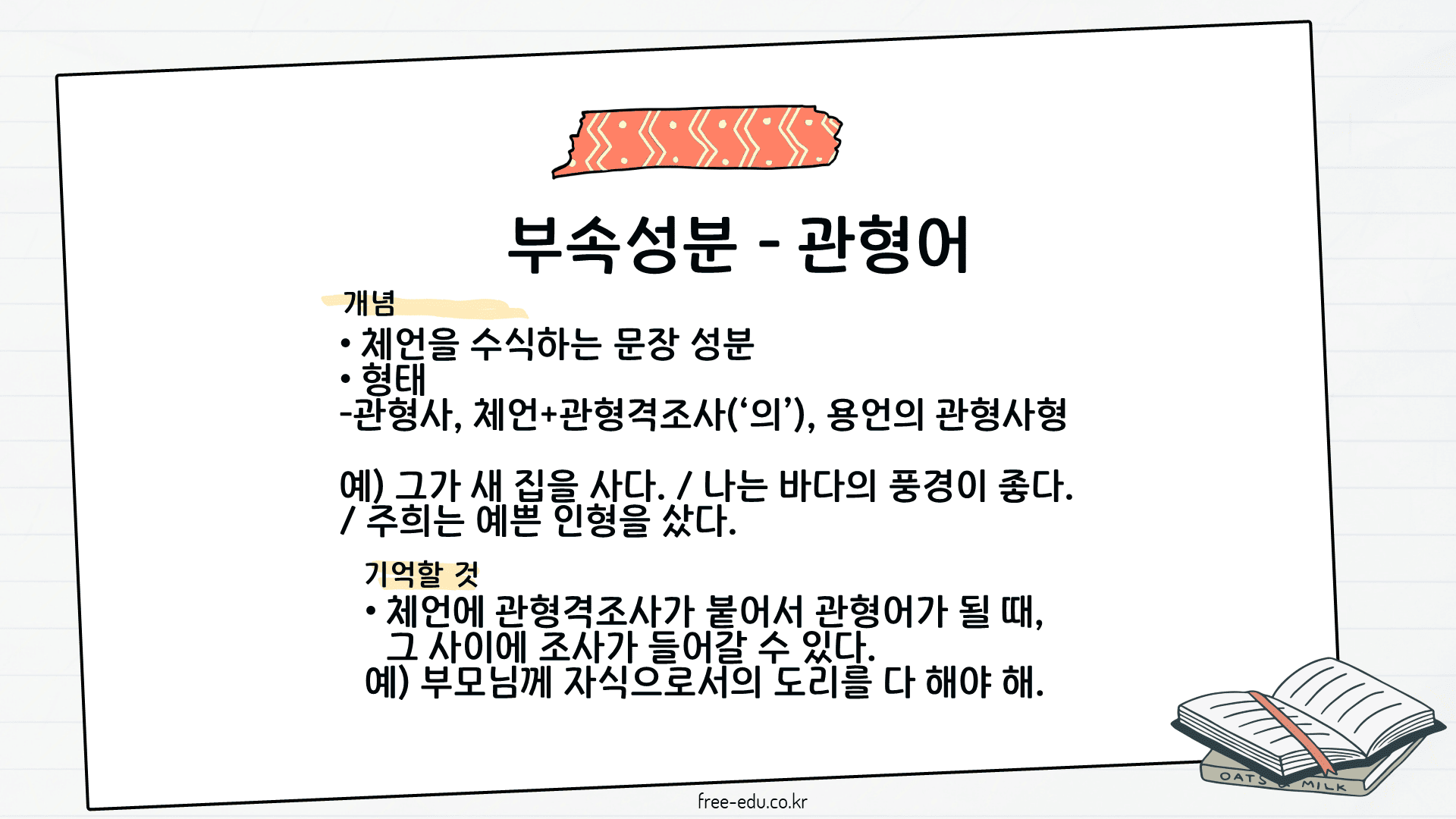 국어 문법 정리 문장 성분 종류