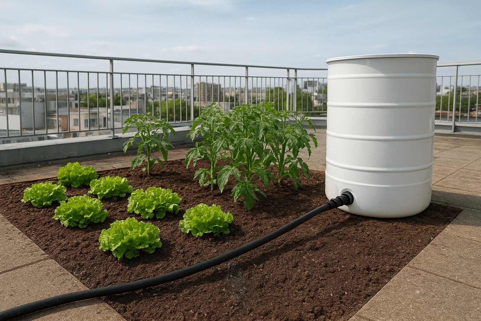 센서 없이 작동하는 텃밭, 증산량 기반의 자연형 자동급수 시스템