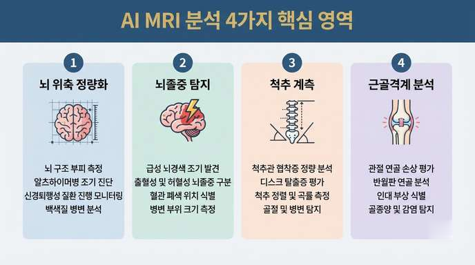 AI MRI 분석 4가지 주요 활용 영역