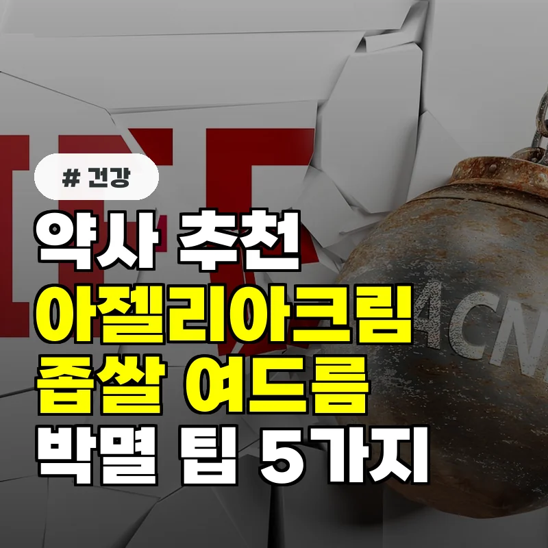 약사도 추천하는 아젤리아크림! 좁쌀여드름 박멸하는 성분별 활용 팁 5가지