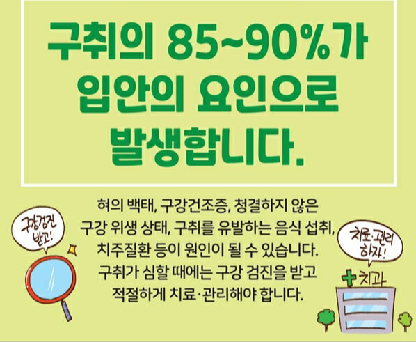 입냄새 원인 해결방법