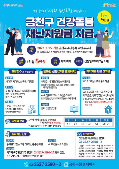 금천구-재난지원금-신청방법