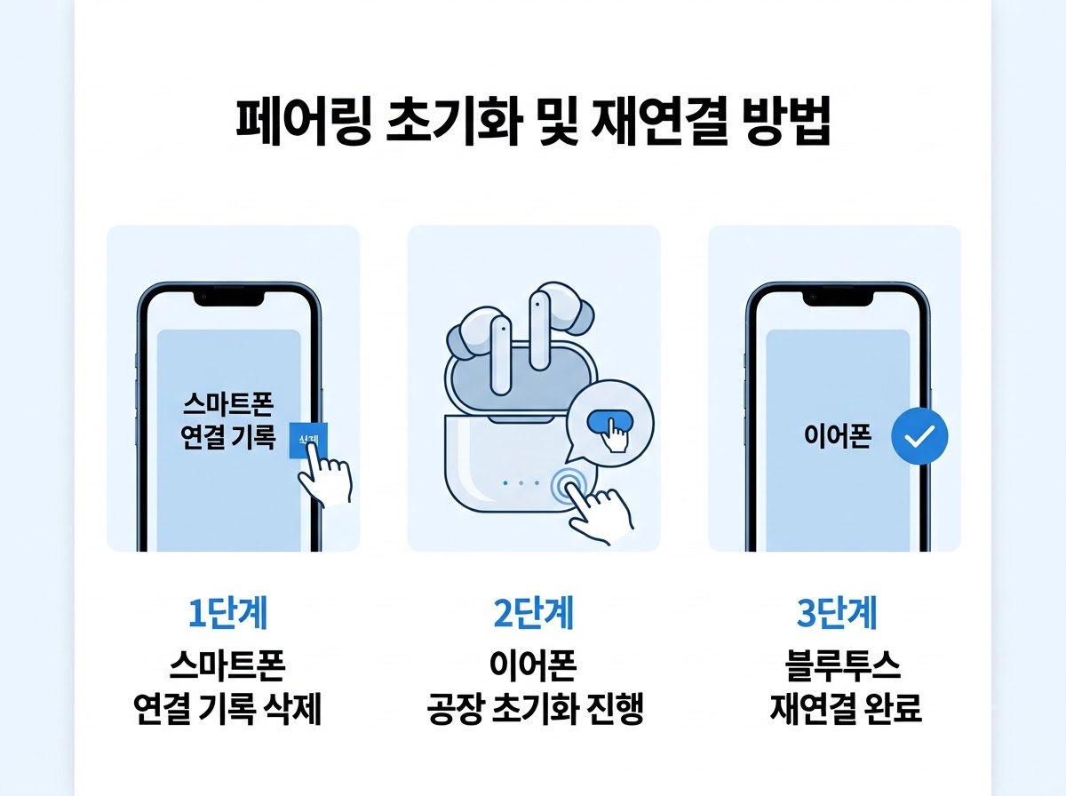기기별 페어링 초기화 및 재연결 방법