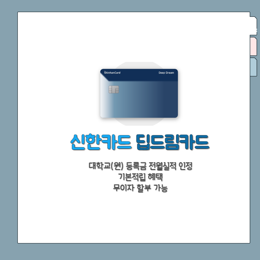 신한카드 딥드림카드