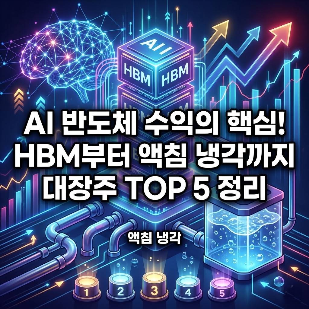 AI 반도체 수익의 핵심! HBM부터 액침 냉각까지 대장주 TOP 5 정리