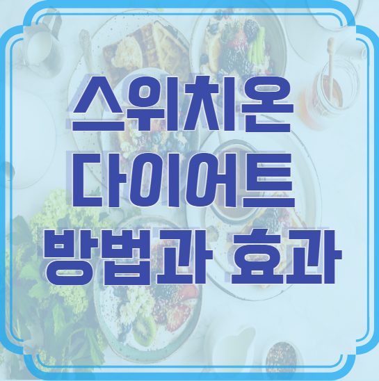 스위치온 다이어트 방법과 효과