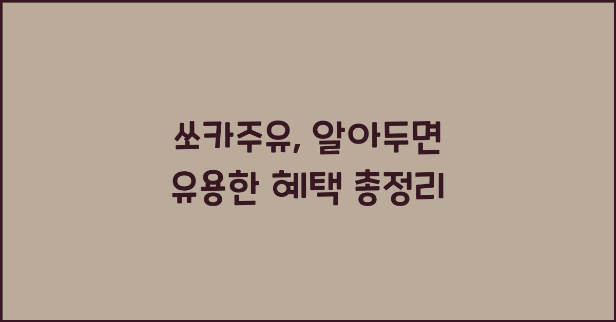 쏘카주유
