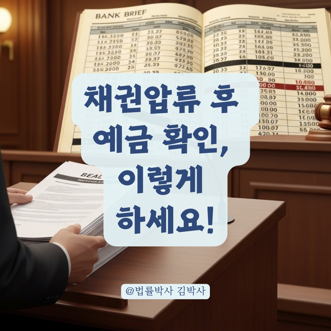 채권압류 추심명령 후, 예금 있는 은행과 금액 확인하는 절차 정리.