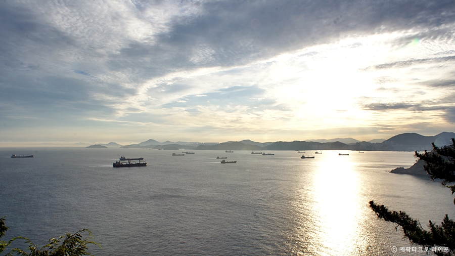 영도노을바다풍경