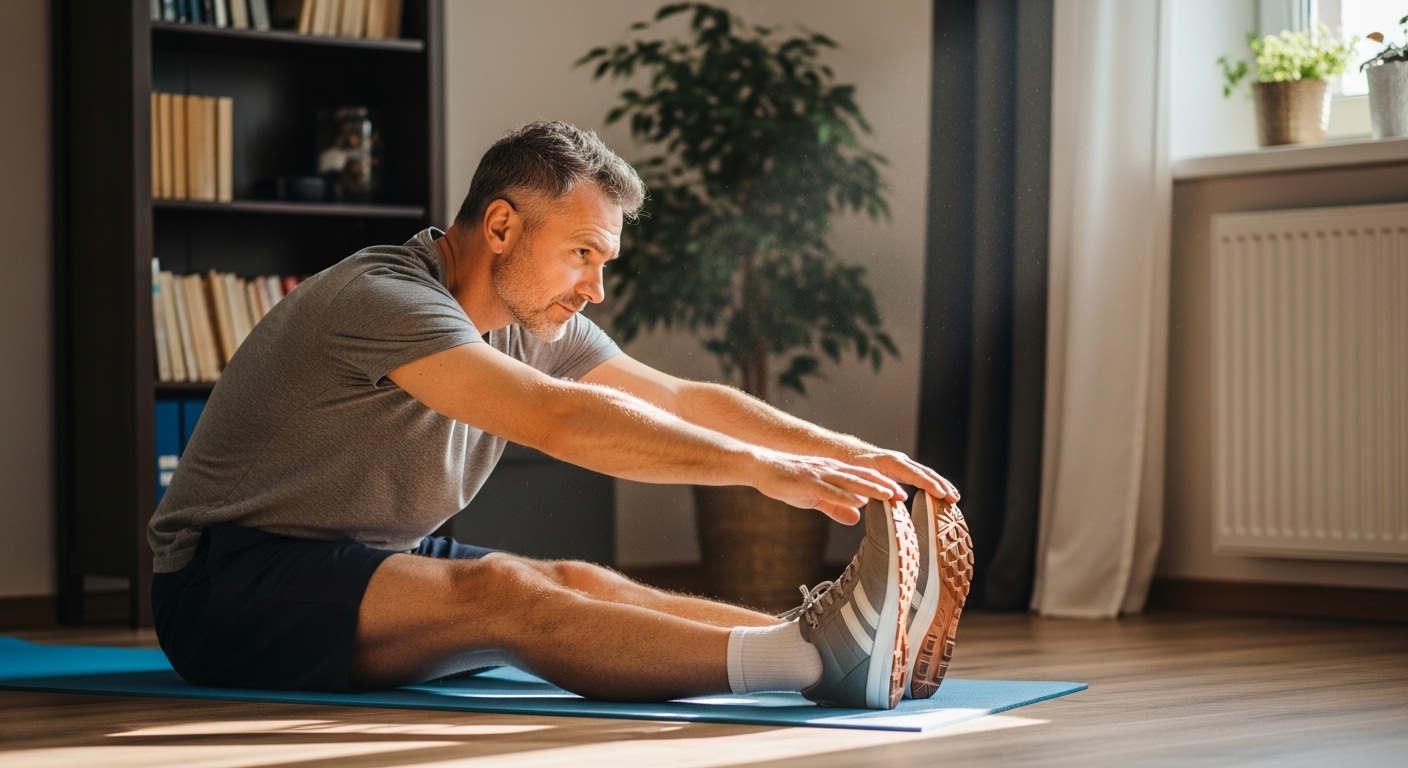 남성이 스트레칭 하는 사진