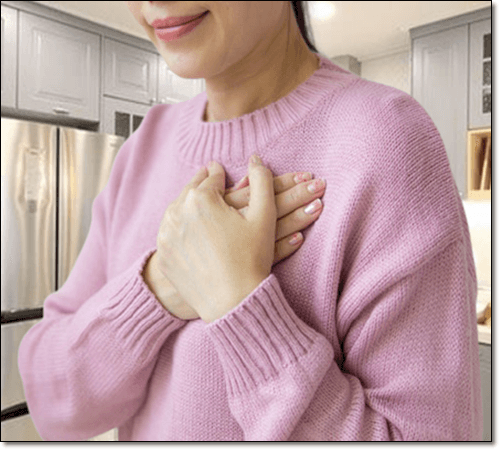 유방통이 있는 갱년기 여성