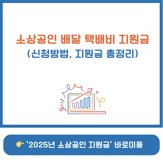 2025년 소상공인 배달 택배비 지원사업