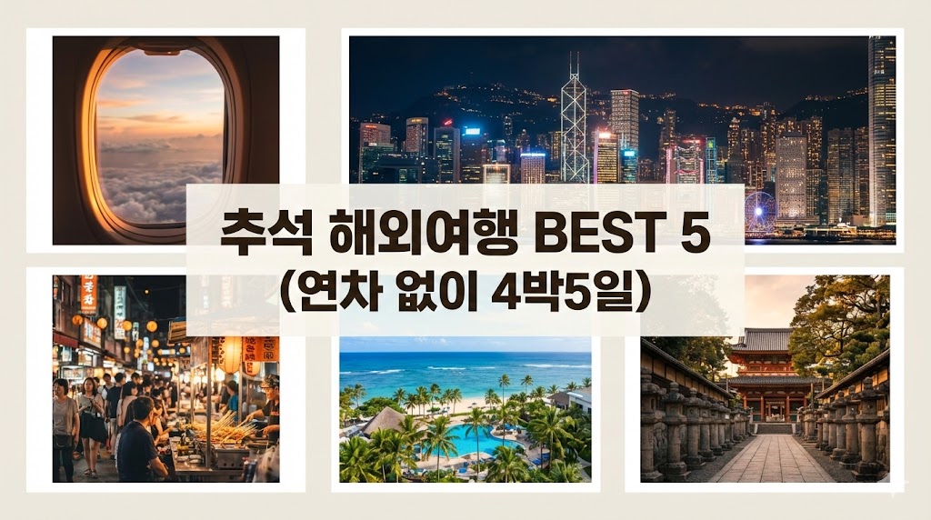 추석 연휴 해외여행지 추천 2026