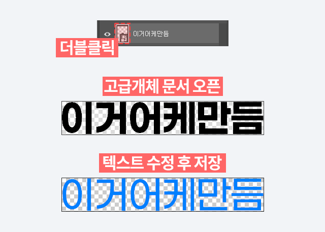 원근감있는 텍스트 만들기 이미지