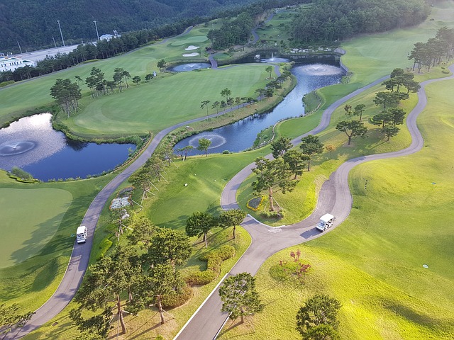 드론으로 찍은 골프장 모습