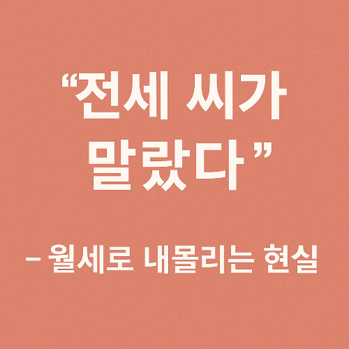 전세 씨가 말랐다 부동산 규제 속 월세로 내몰리는 현실과 내년 전망