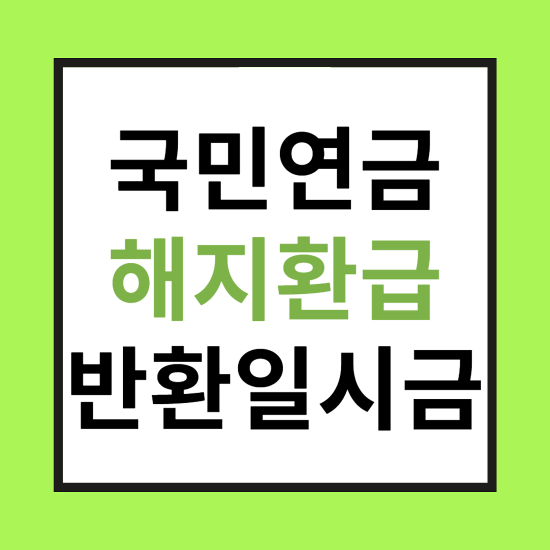 국민연금 반환일시금 관련 사진
