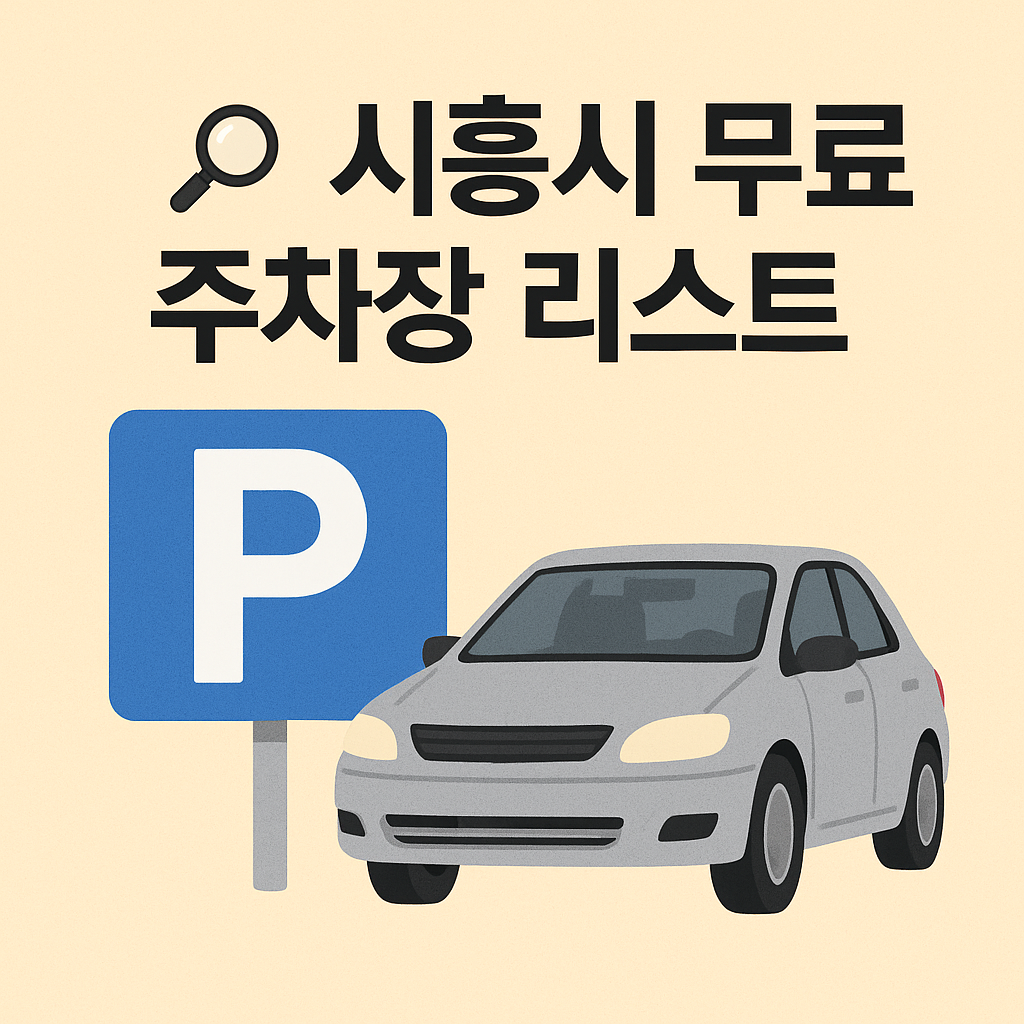 2025년 기준 시흥시 무료 공영주차장 완벽 정리! 정왕동, 배곧동, 은계지구 등 구역별 위치, 운영시간, 지도 링크까지 한눈에 확인하세요. 주차비 절약 필수 정보!