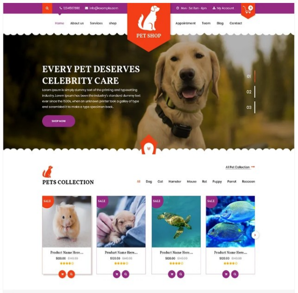 Pet 워드프레스 테마