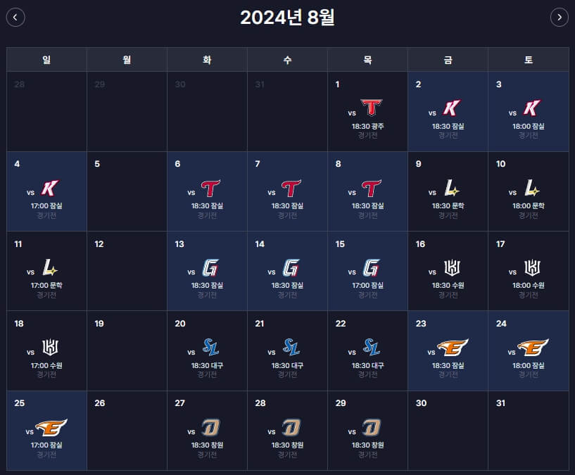 2024 프로야구 두산베어스 시즌 정보
