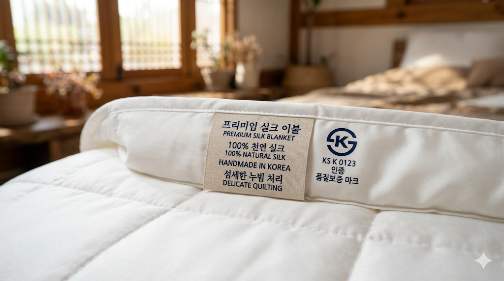 실크이불 인증마크 확인