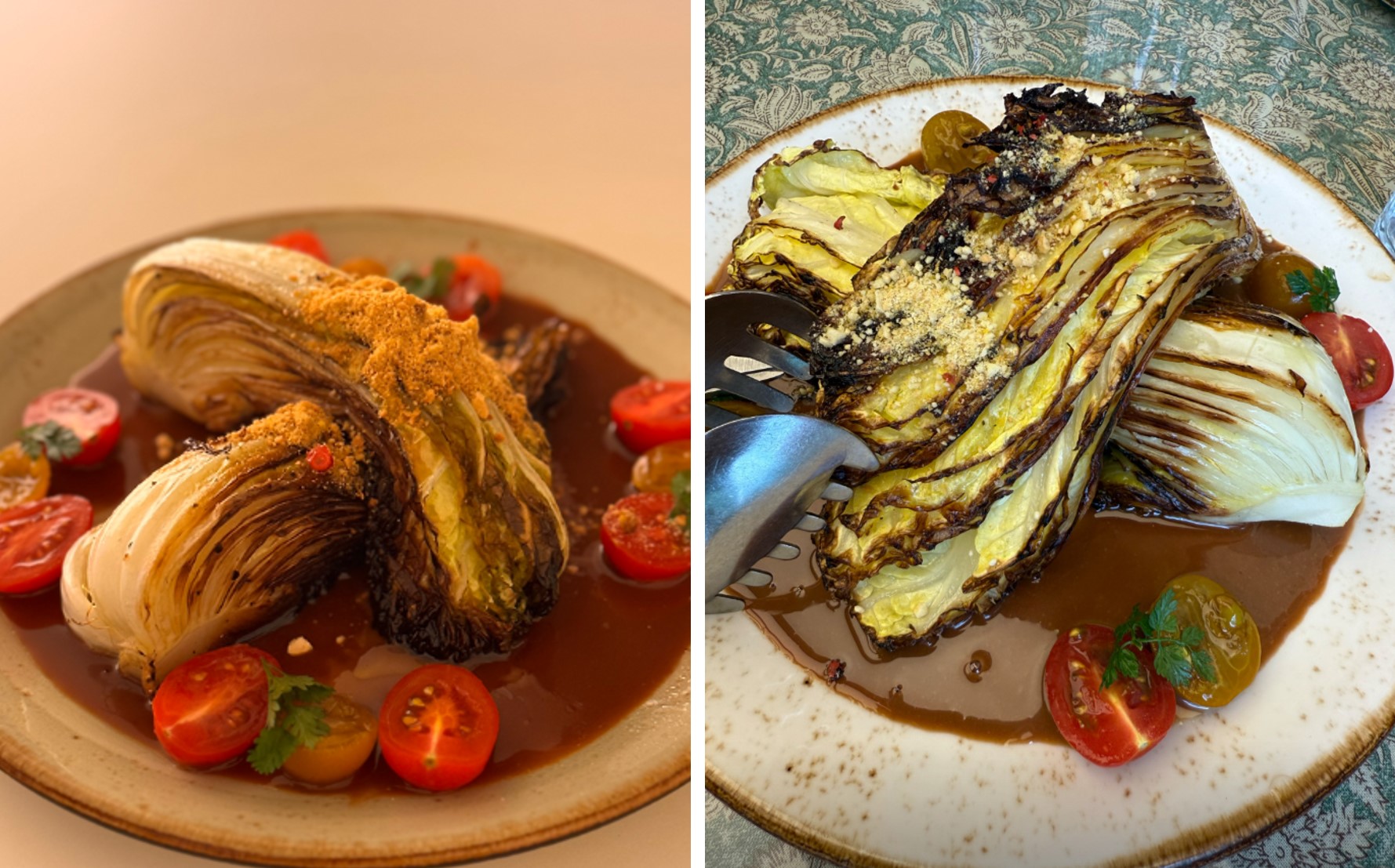 백반기행 용산밥상 비건식당 레이지파머스 알배추 샐러드 사진입니다.