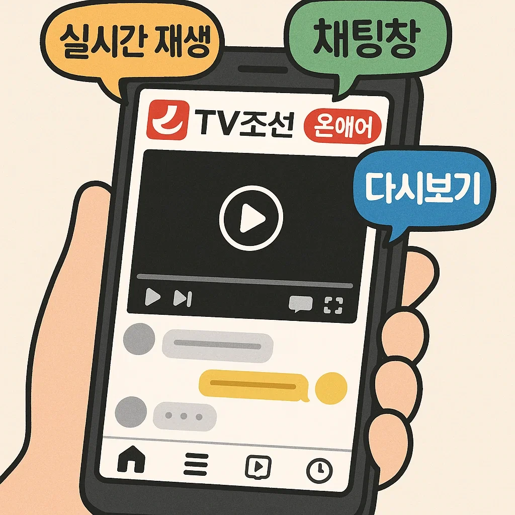 TV조선 온에어 앱 설치 및 주요 기능
