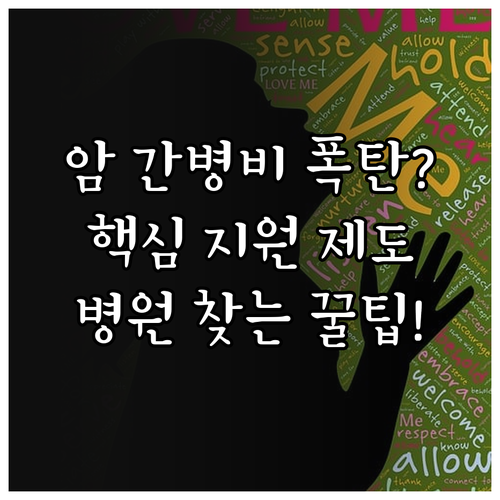 암 환자 간병비 걱정 덜어주는 제도 ..
