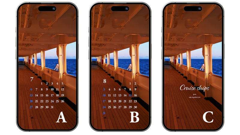 11 유람선 데크 노을 ABC - 2025년7월 아이폰배경화면