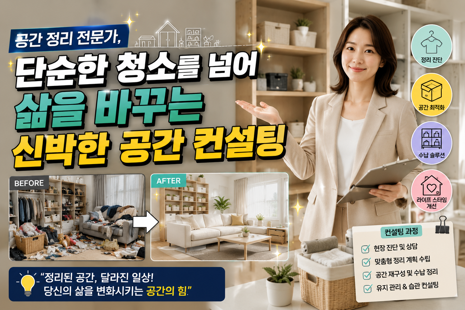 공간 정리 전문가, 단순한 청소를 넘어 삶을 바꾸는 신박한 공간 컨설팅