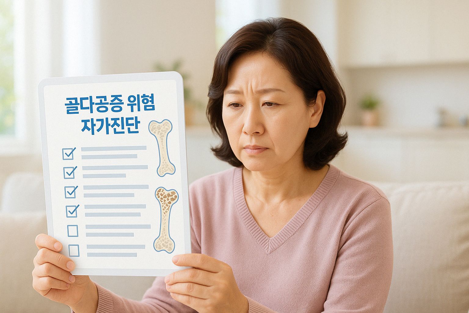 골다공증 자가진단 체크리스트